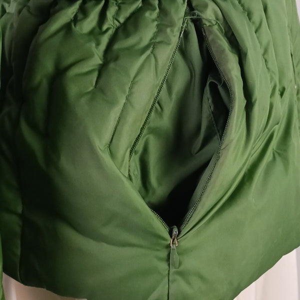 Liu Jo Green Short Puffer Jacket With Belt.