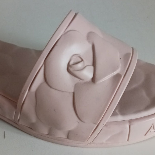 Valentino Garavani  Pink Flower Slide Sandals.
