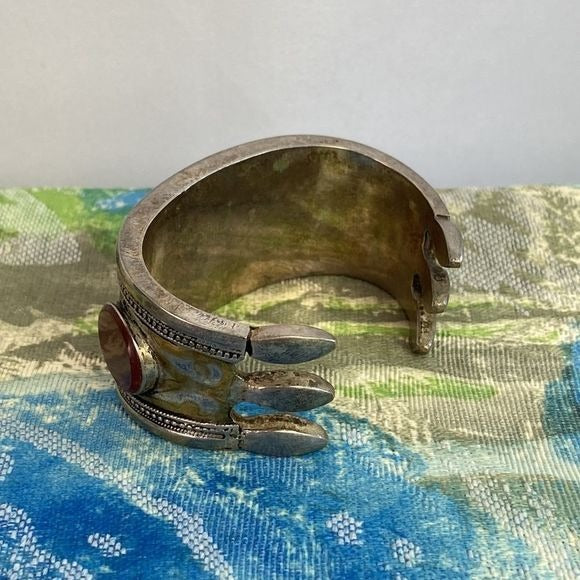 Vintage Yemeni Tribal w/ Carnelian Cuff Bracelet