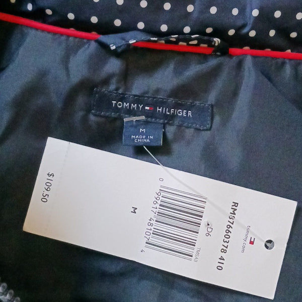 Tommy Hilfiger NWT Navy and White Dots Puffer Vest