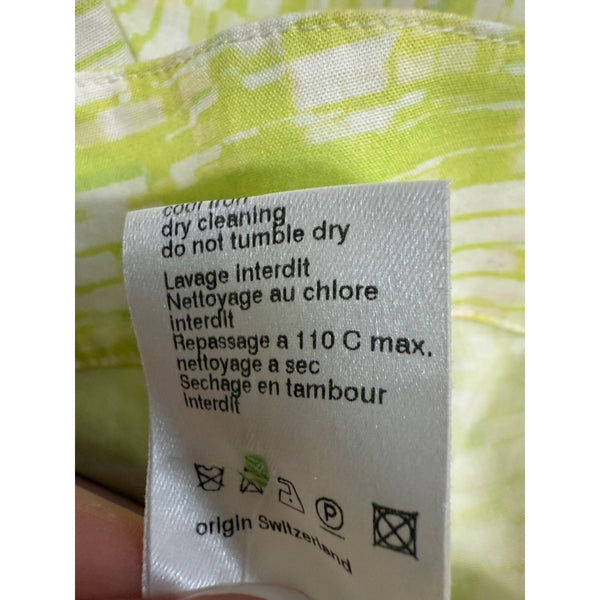 AKRIS LIME BLOUSE WITH CINCH WAIST