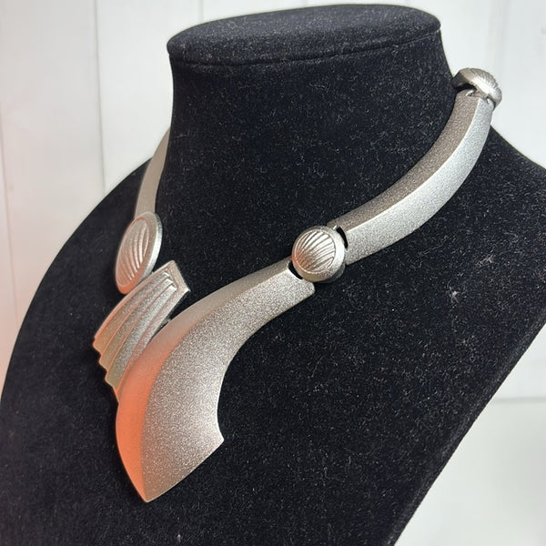 NWT Money Silver Runway Rare Couture Necklace