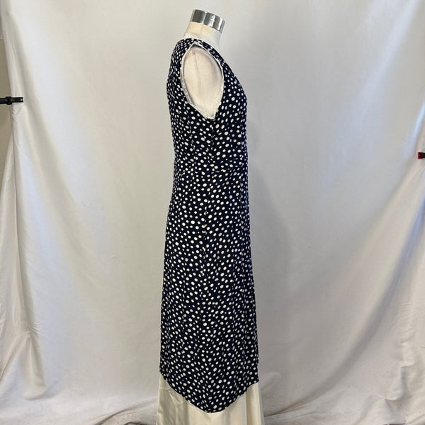 NWT J CREW Navy Dot with Lace Trim Dress