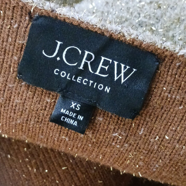 J. Crew Gold Fuzzy Double Breasted Women's Jacket