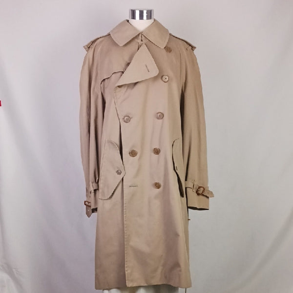 Burberry Classic 3/4 Trench Beige and Black Plaid Coat Vintage