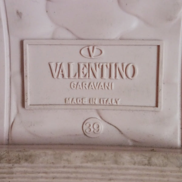 Valentino Garavani  Pink Flower Slide Sandals.