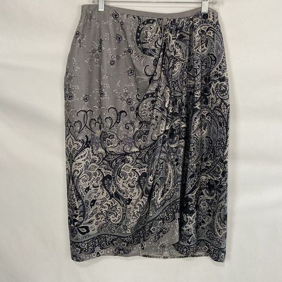 Lafayette 148 NWT Gray Print Skirt