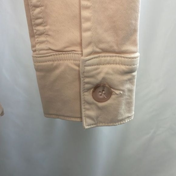 L’agence Cream Long Denim Button Jacket