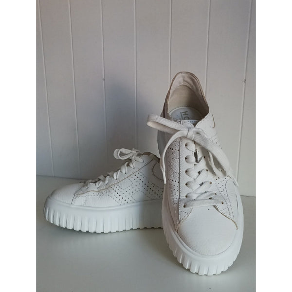 HOGAN White H Stripe Sneakers.