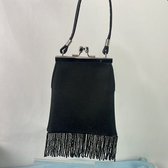 Small Black With Fringe Bag