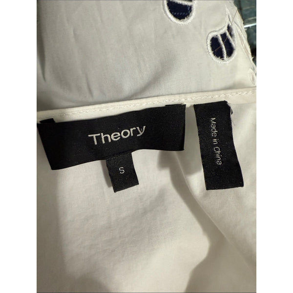 THEORY WHITE W LACE BLOUSE