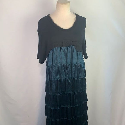 Lanvin VTG black with bow top/layered bottom dress