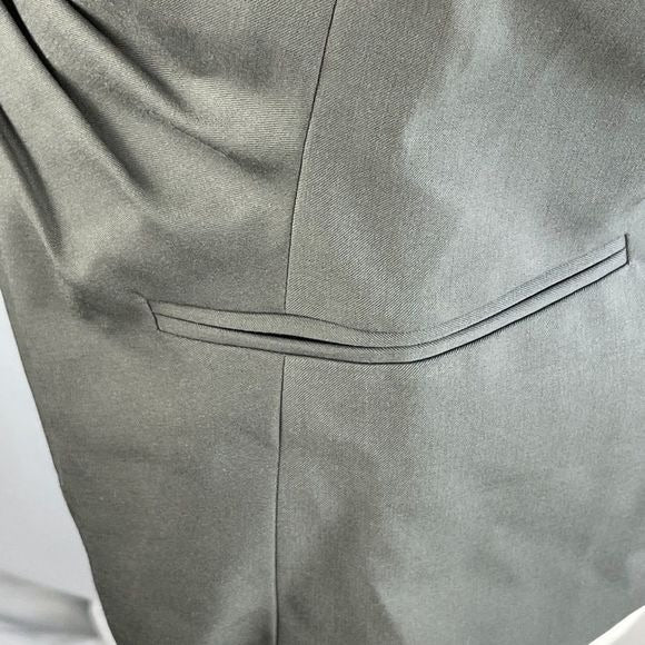 Lafayette 148 New York gray cinched waist blazer
