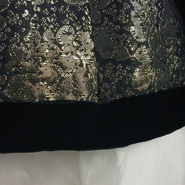 Lanvin Vintage Gold Lamé & Black Velvet Jacket