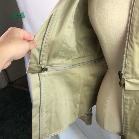 Ann Fontaine Tan Convertible Jacket