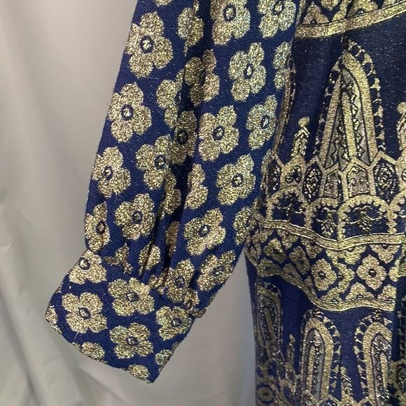 Bob Cunningham 70’s VTG blue silver gown