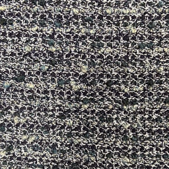St John Blue Tweed w Zip Back Pockets Skirt