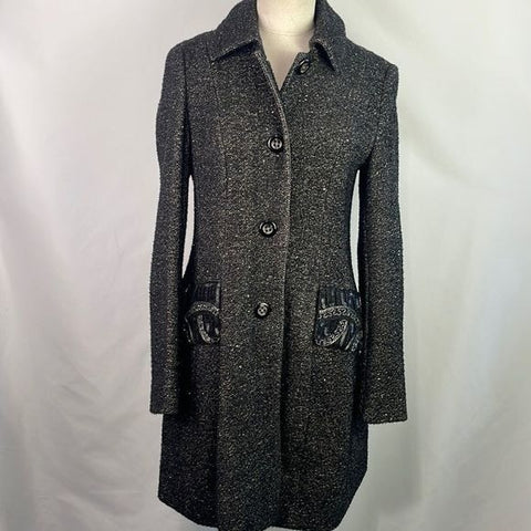 Hugo Boss Grey Shimmer With Beaded Pockets Jacket