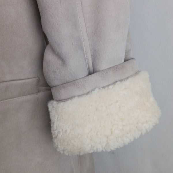 Vintage  Cream Shearling 3/4 Jacket.