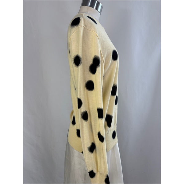 MARC JACOBS CREAM W BLACK DOTS CARDIGAN