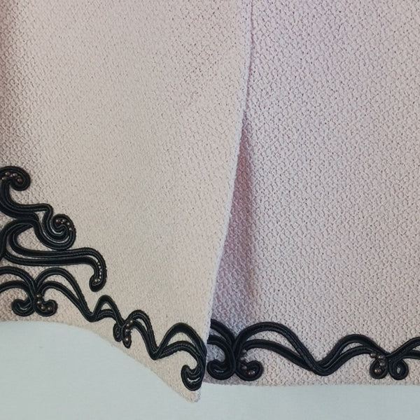 St.John Seashell/ Black Embroidered Skirt New
