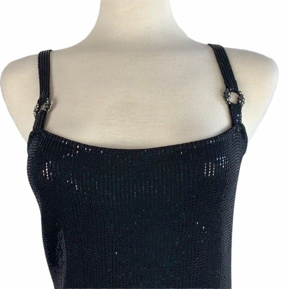 St Johns Black Sequin Evening Gown