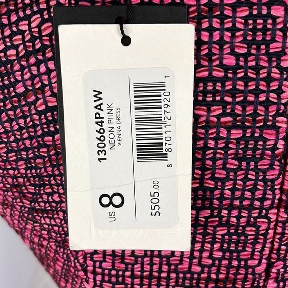 NWT Raoul Pink Tweed Midi Dress w Pockets