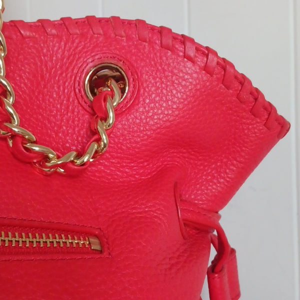 Tory Burch Large Coral Chain Strap Bag.