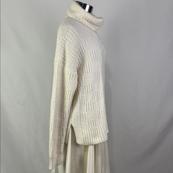 Madewell Cream Chunky Knit Turtleneck
