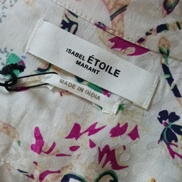 NWT Isabel Marant Ecru Floral Print Dress