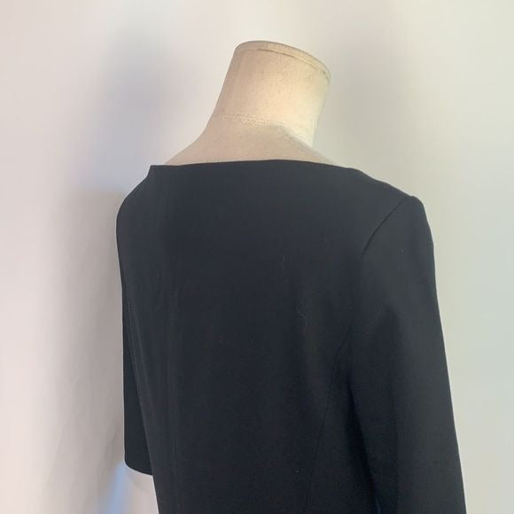 Escada black zip front with belt dress