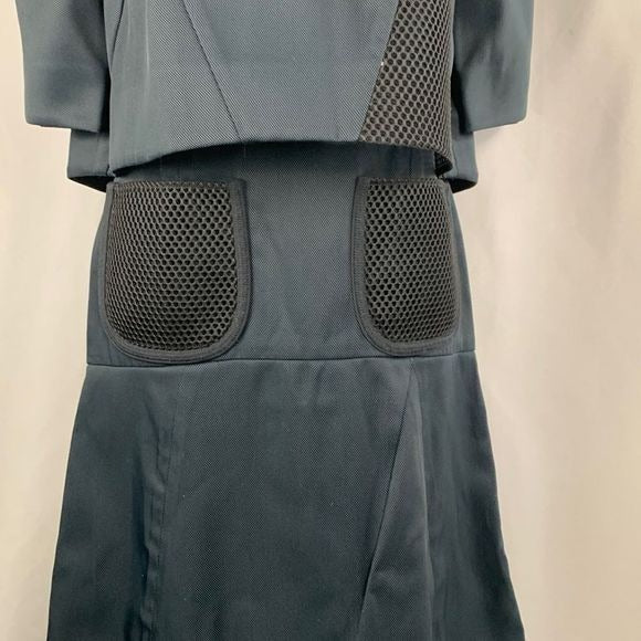 Fendi Navy Dress With Mesh Detail