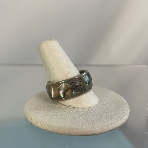 Abalone Sterling Band Ring