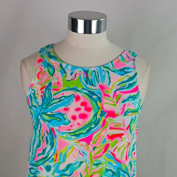 Lilly Pulitzer Bleu Print Dress Cross Back NWT Dress.