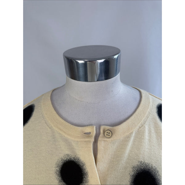 MARC JACOBS CREAM W BLACK DOTS CARDIGAN