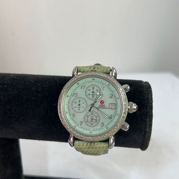 Green Mother of Pearl Face Watch