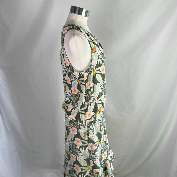 Joie Green Butterfly/ Jungle Silk Dress
