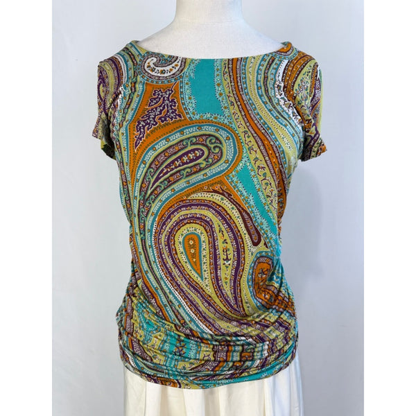 ETRO MULTI PRINT TOP W CINCHED SIDES