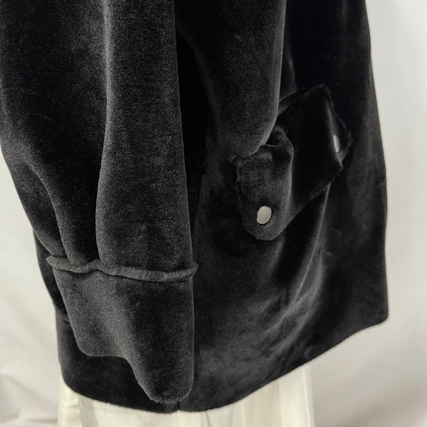 Free People size Large Faux Fue black coat