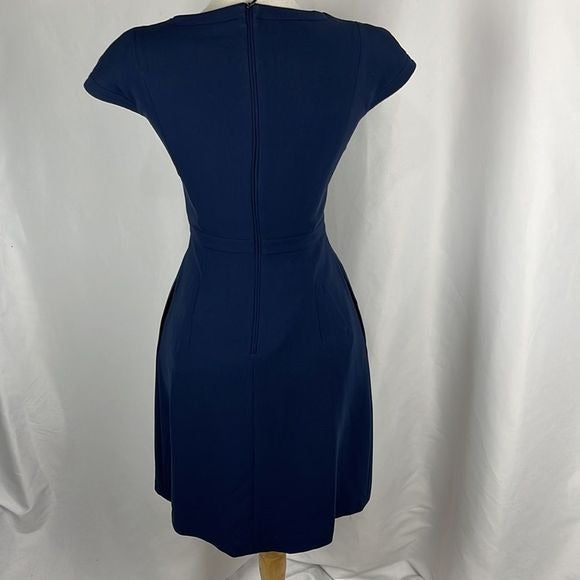 Max Mara Navy Fit Flare Dress