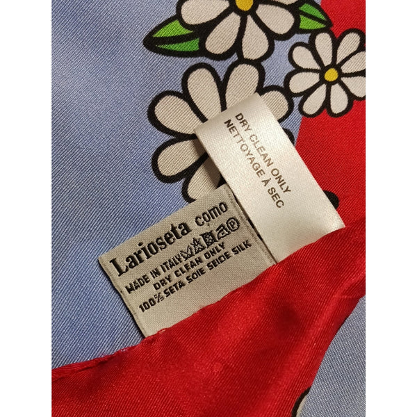 MOSCHINO SMALL SQUARE TEDDY BEAR PRINT SCARF