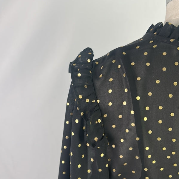 Julia Jordan Blk w Gold Dots Dress