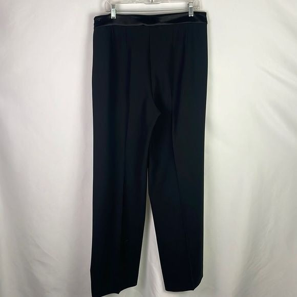 St John Black Wide Leg Slacks