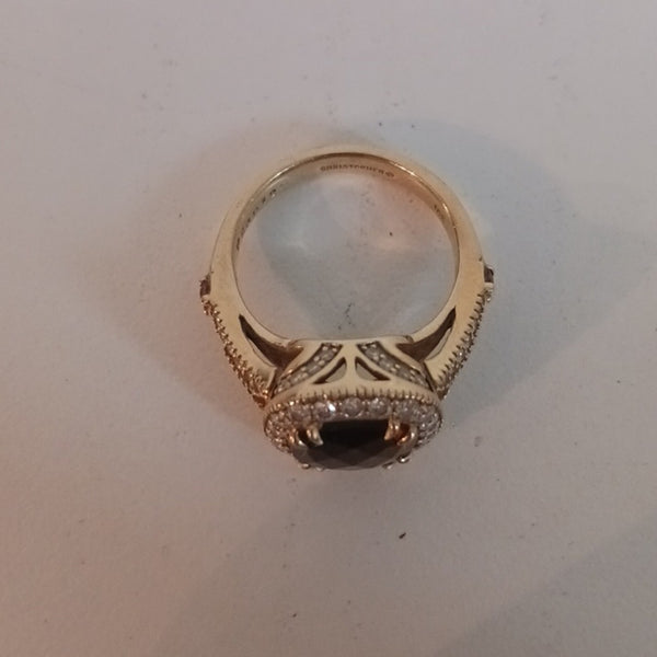 Christopher Design Mandarin Garnet 18kt Diamonds Ring.