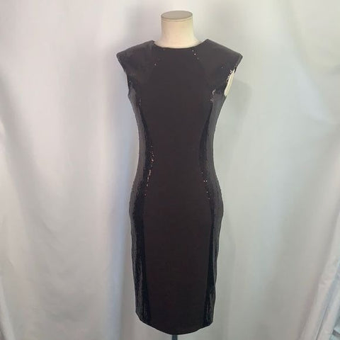 Twenty Cluny brown sequin knit dress