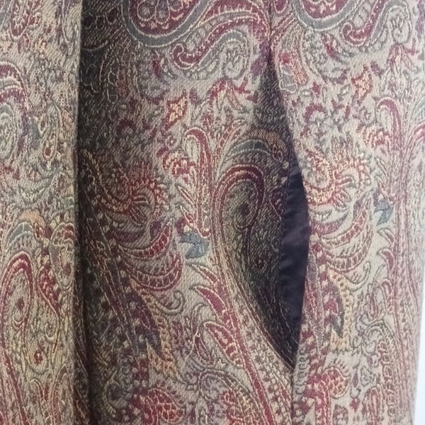 LOFT Paisley Blazer Tan Rust Long Blazer