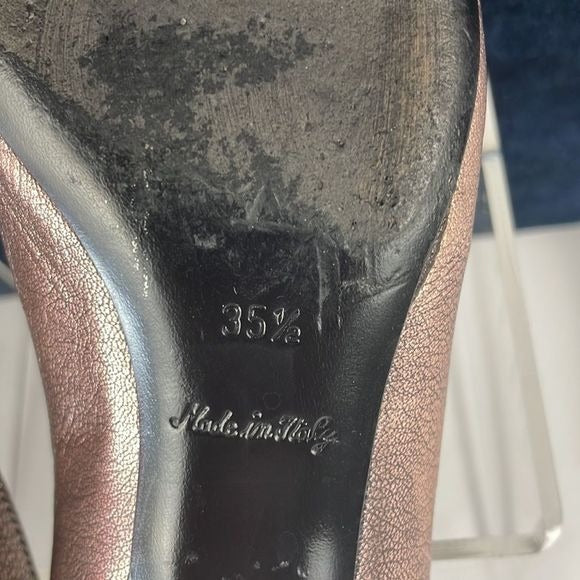 Louis Vuitton Copper w Black Bow Low Heel Shoes