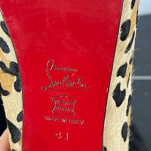 Christian Loubuotin animal pony platform stilettos