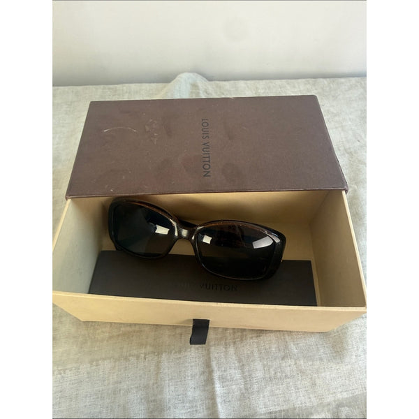 LOUIS VUITTON GOLD GLITTER BROWN IN BOX SUNGLASSES