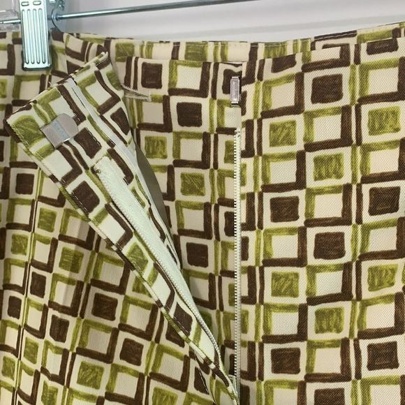 Prada Olive Geo Print Slacks